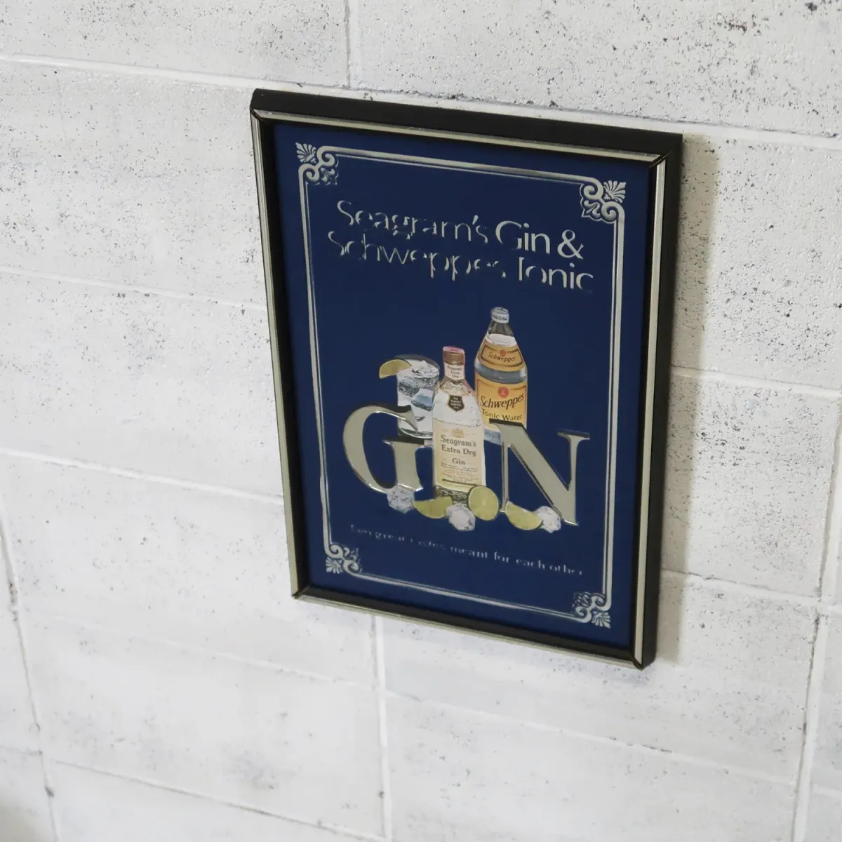 Seagram's×Schweppes ビンテージ パブミラー
