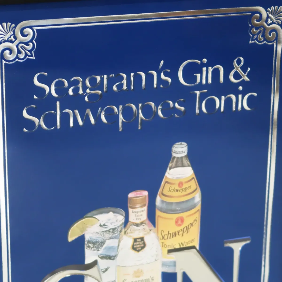 Seagram's×Schweppes ビンテージ パブミラー