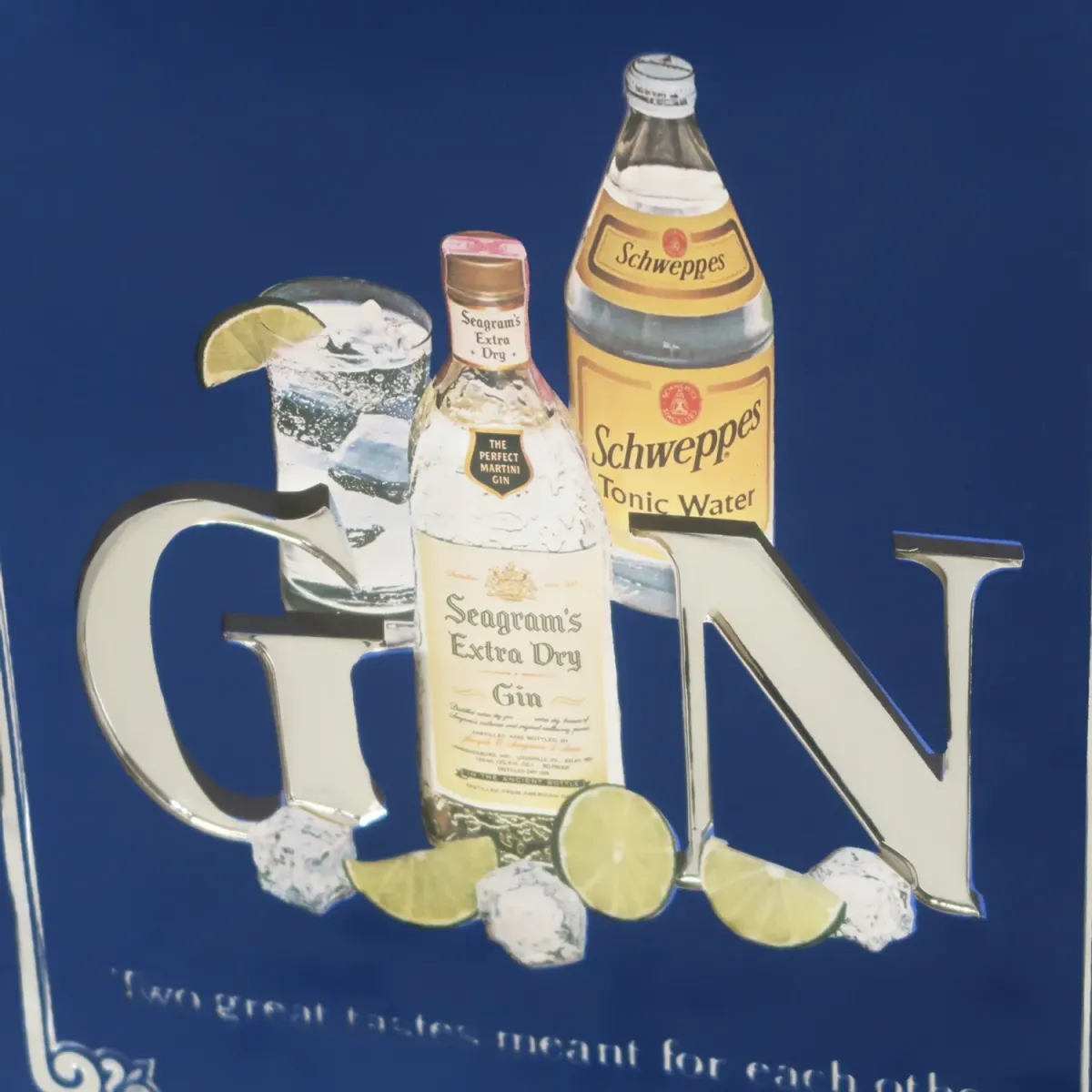 Seagram's×Schweppes ビンテージ パブミラー