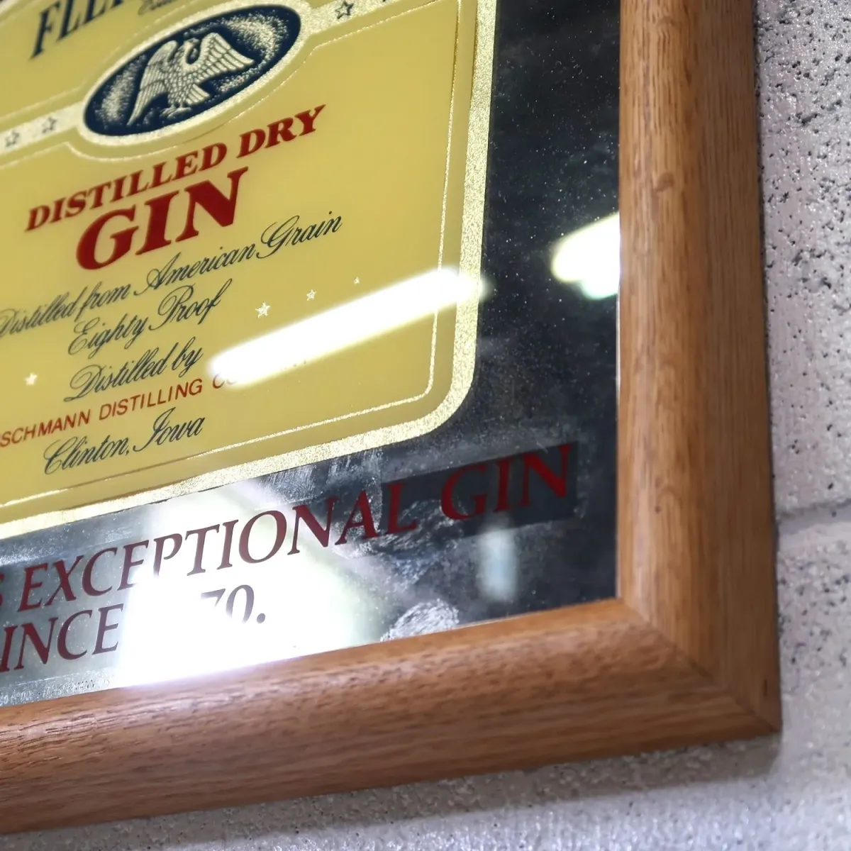 FLEISCHMANN'S GIN ビンテージ パブミラー