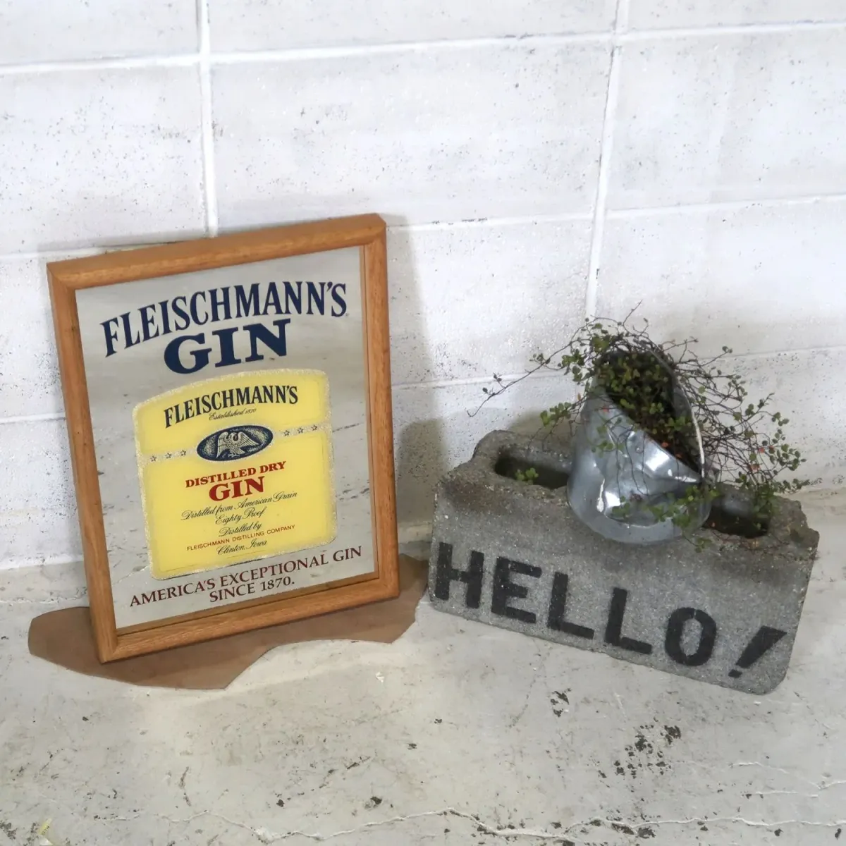 FLEISCHMANN'S GIN ビンテージ パブミラー