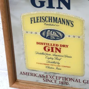 FLEISCHMANN'S GIN ビンテージ パブミラー