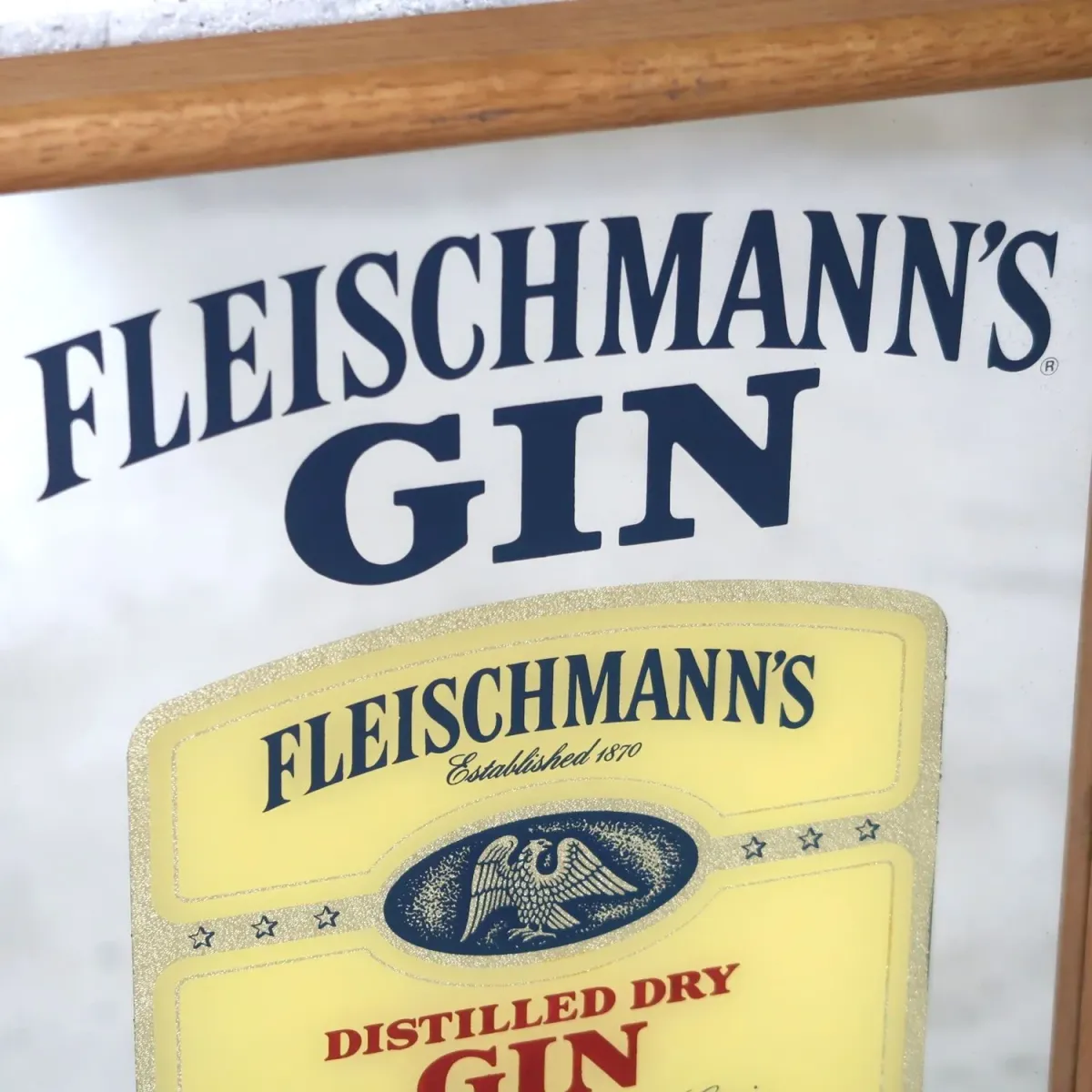 FLEISCHMANN'S GIN ビンテージ パブミラー