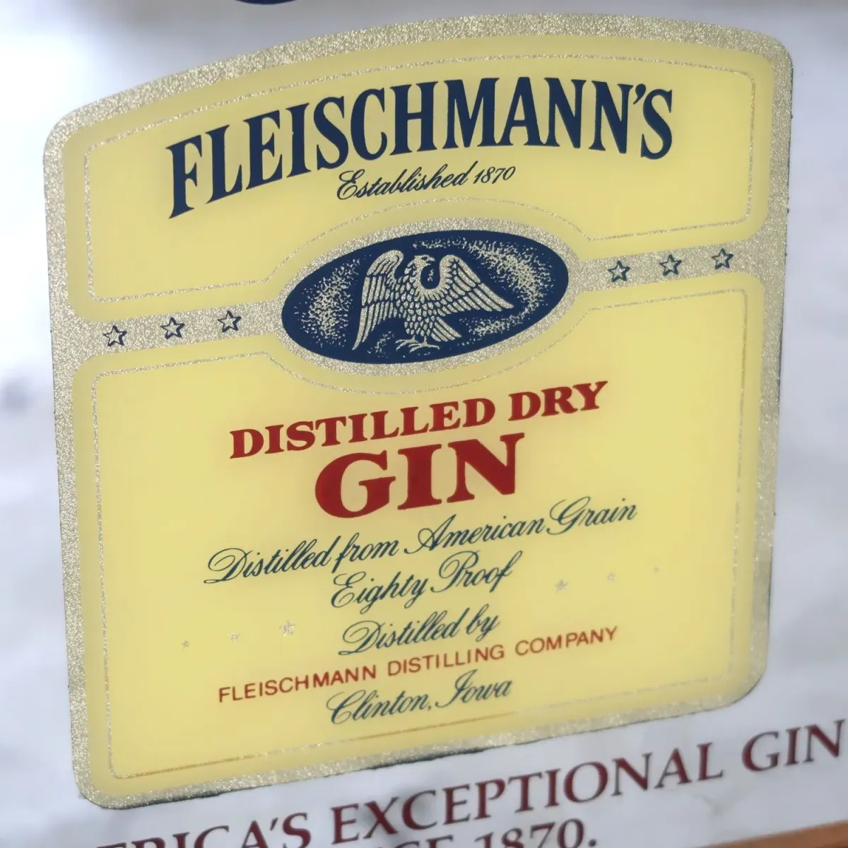 FLEISCHMANN'S GIN ビンテージ パブミラー