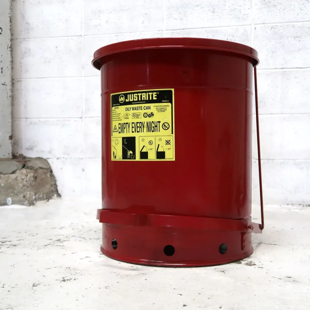 JUSTRITE 大型メタルゴミ箱