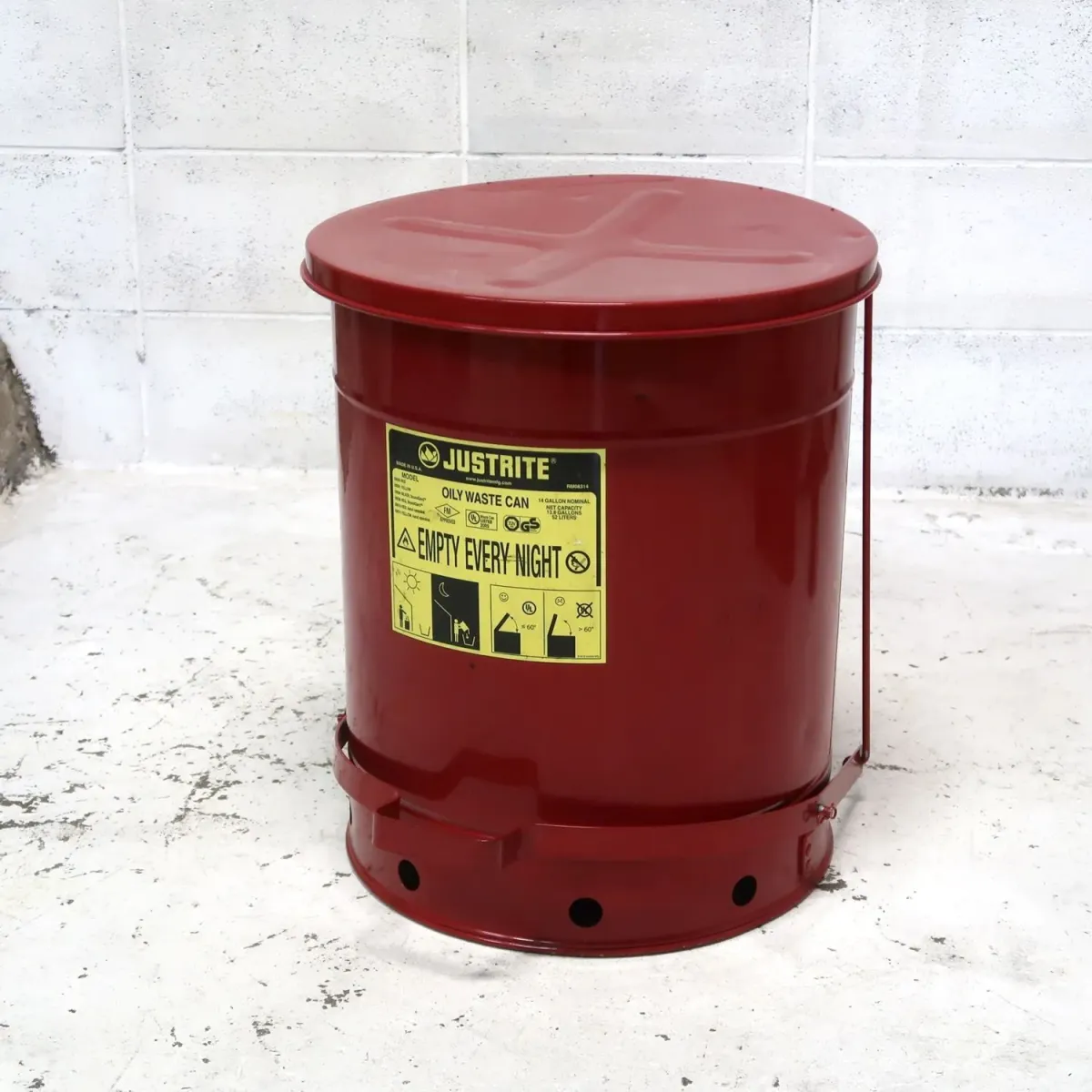 JUSTRITE 大型メタルゴミ箱