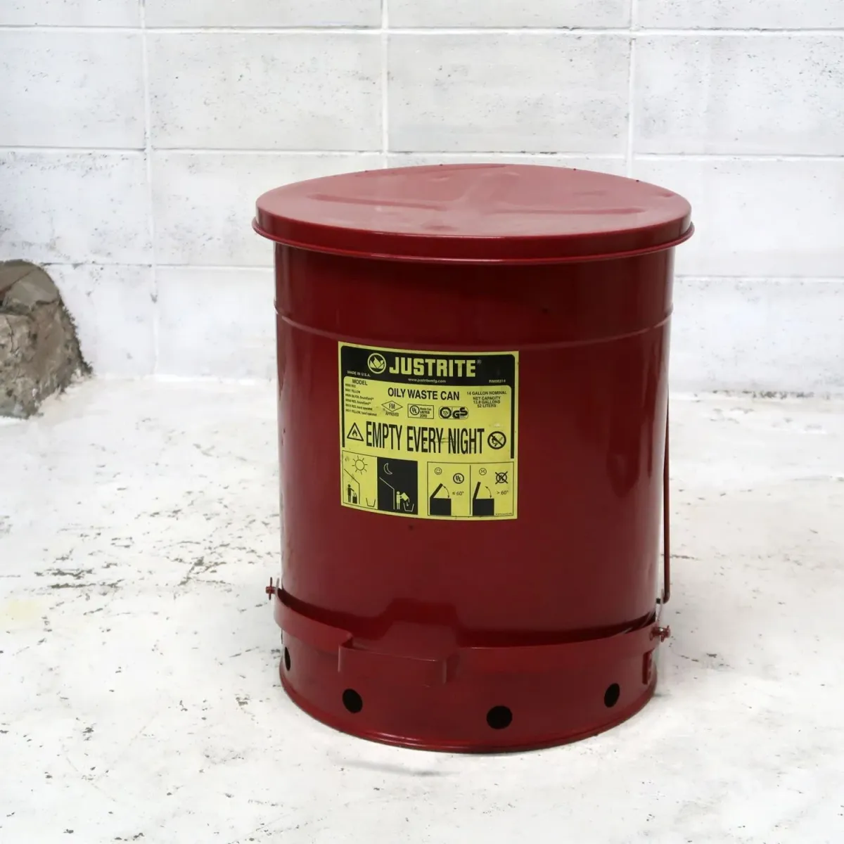 JUSTRITE 大型メタルゴミ箱