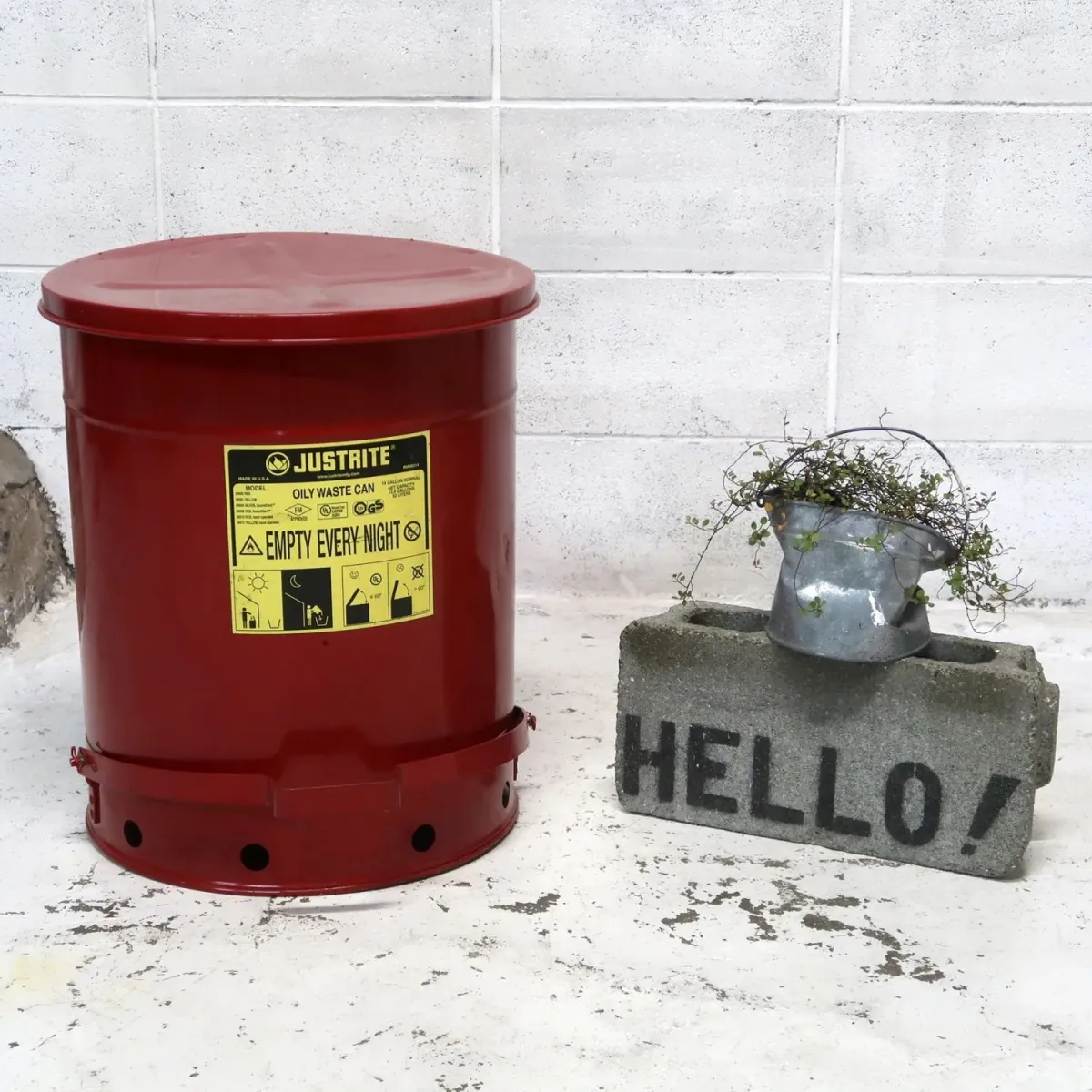 JUSTRITE 大型メタルゴミ箱