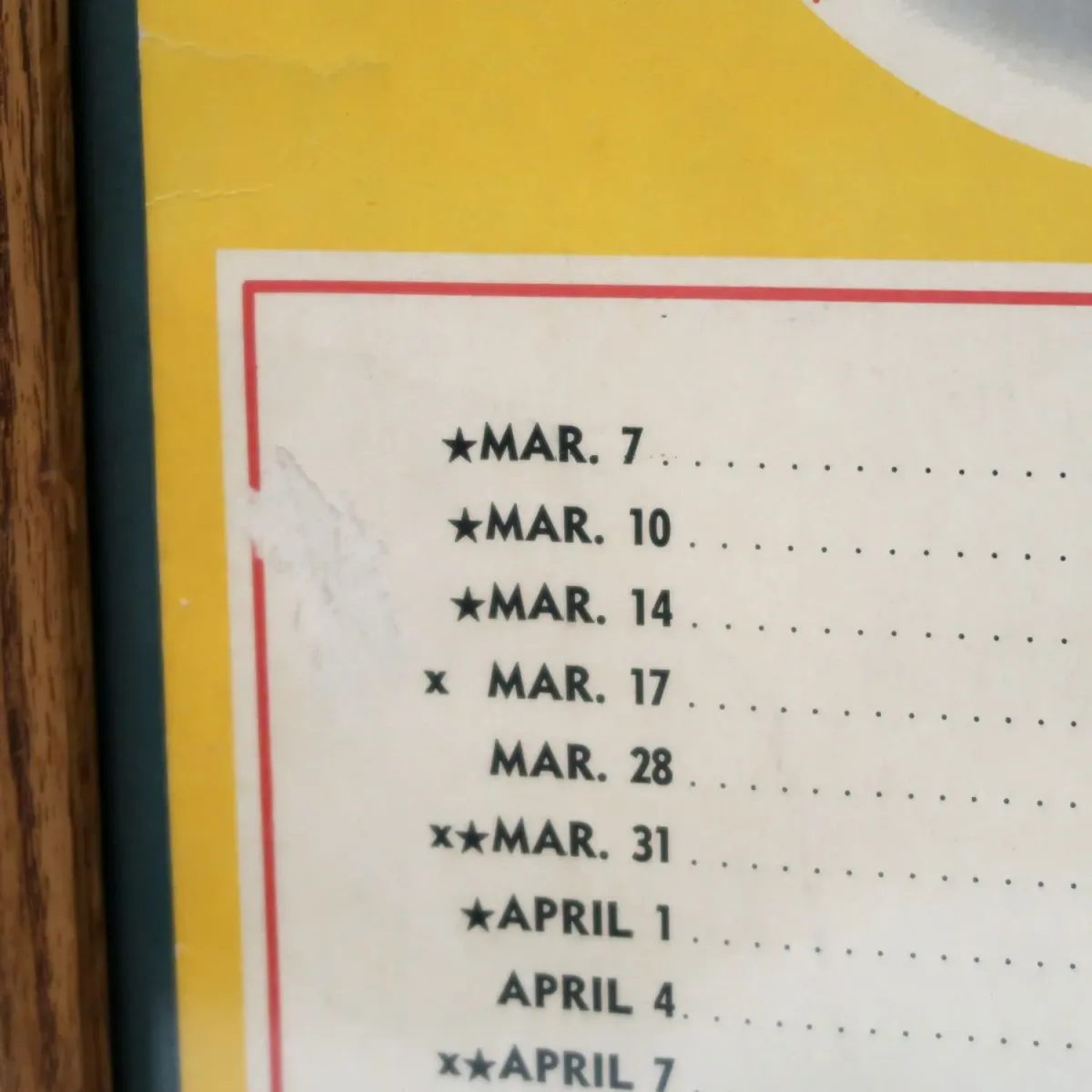 1967 ST. HELENA HIGH ゲームスケジュール 額装 ペプシコーラ