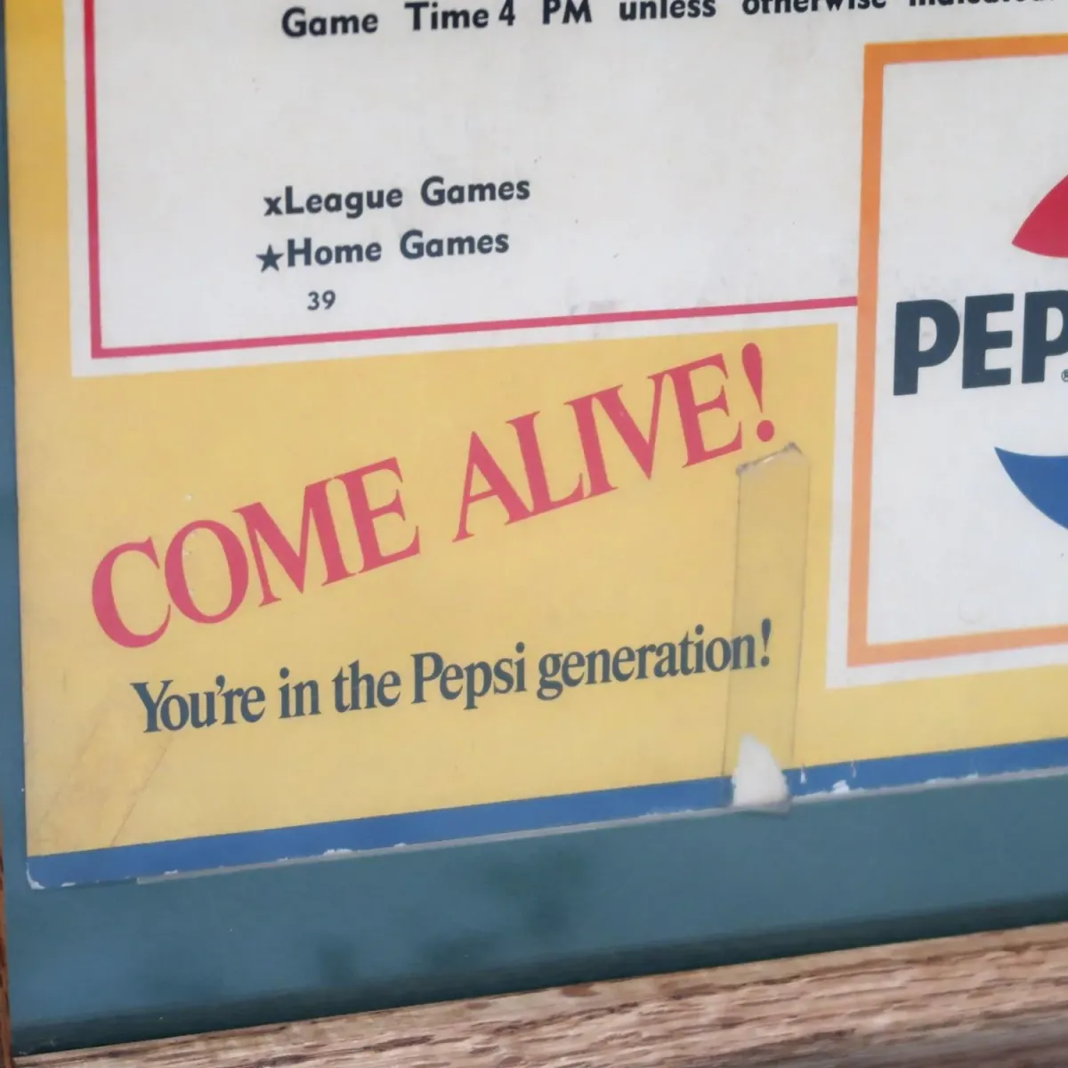 1967 ST. HELENA HIGH ゲームスケジュール 額装 ペプシコーラ