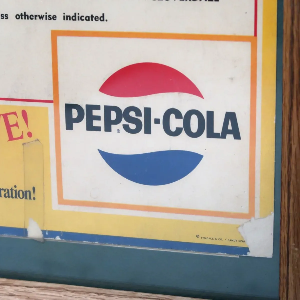 1967 ST. HELENA HIGH ゲームスケジュール 額装 ペプシコーラ