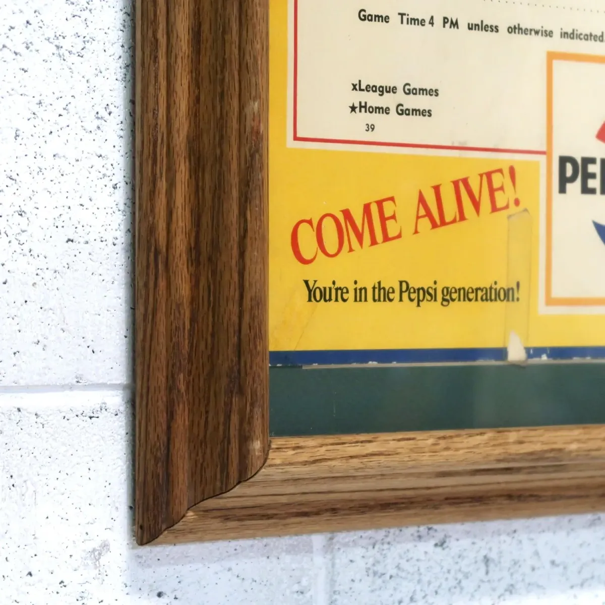 1967 ST. HELENA HIGH ゲームスケジュール 額装 ペプシコーラ