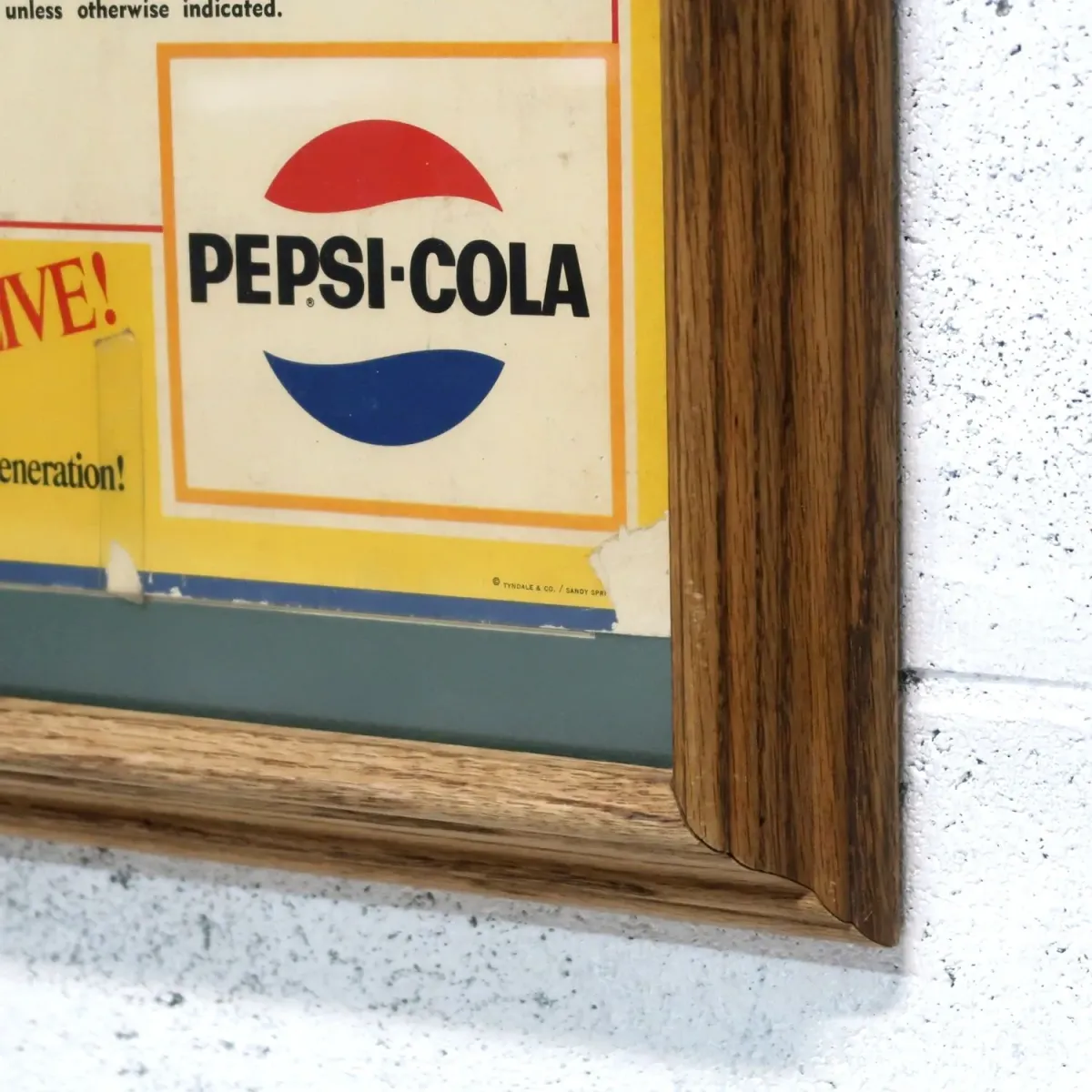 1967 ST. HELENA HIGH ゲームスケジュール 額装 ペプシコーラ