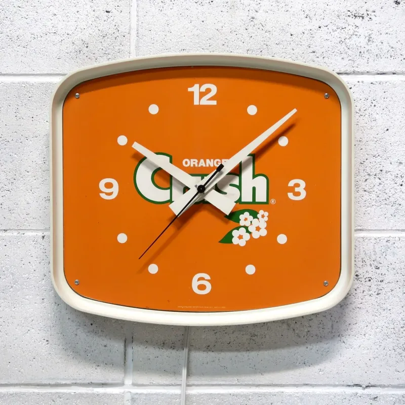 ORANGE Crush ビンテージ ウォールクロック