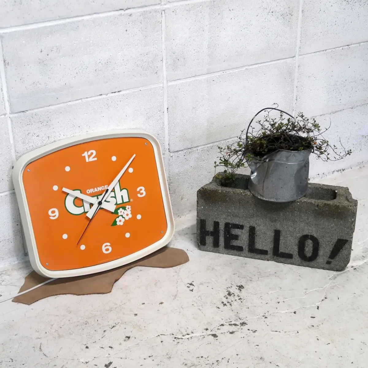 ORANGE Crush ビンテージ ウォールクロック