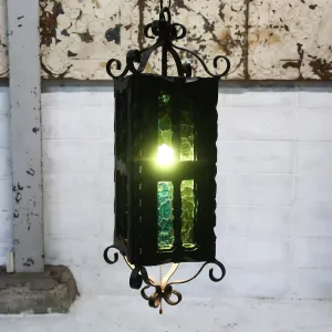 アンティーク アイアン×ウッド ペンダントランプ