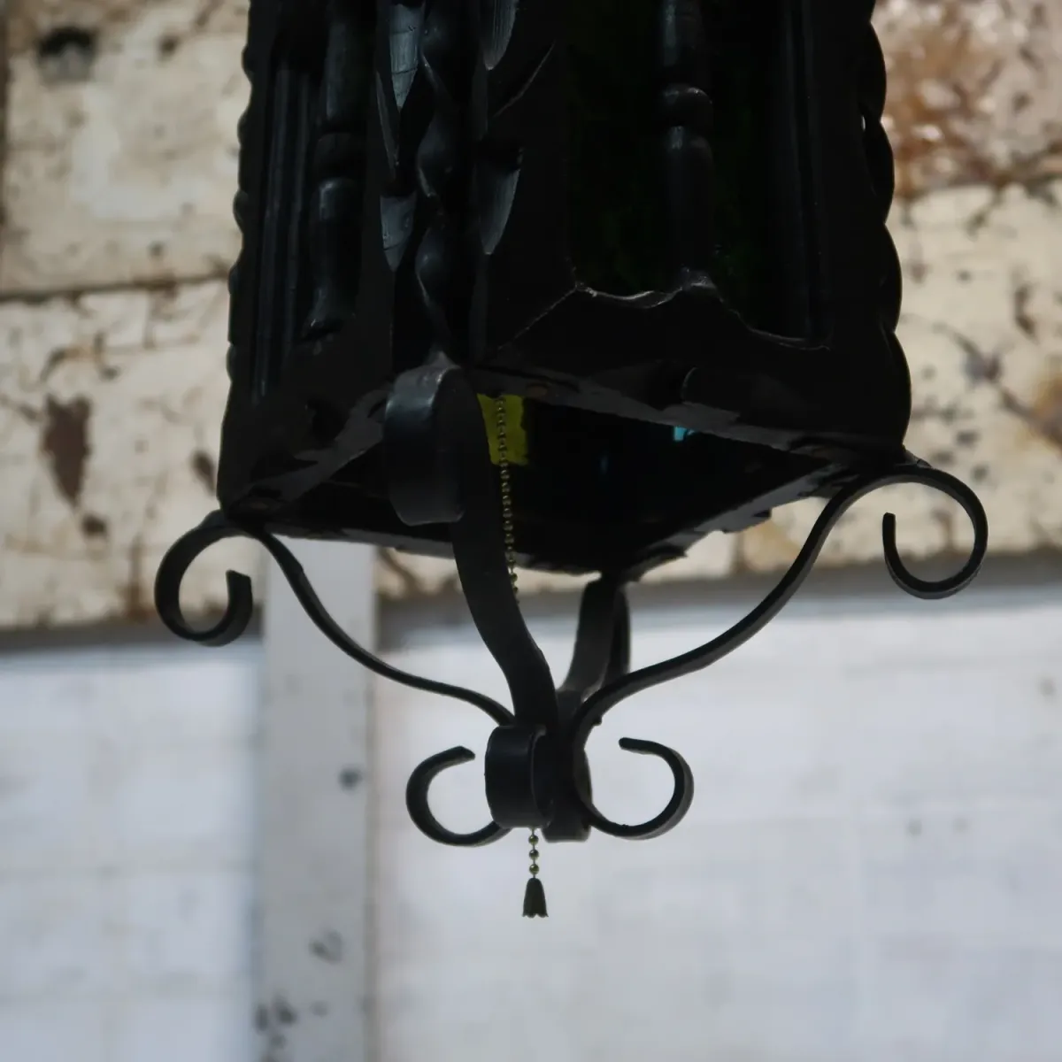 アンティーク アイアン×ウッド ペンダントランプ