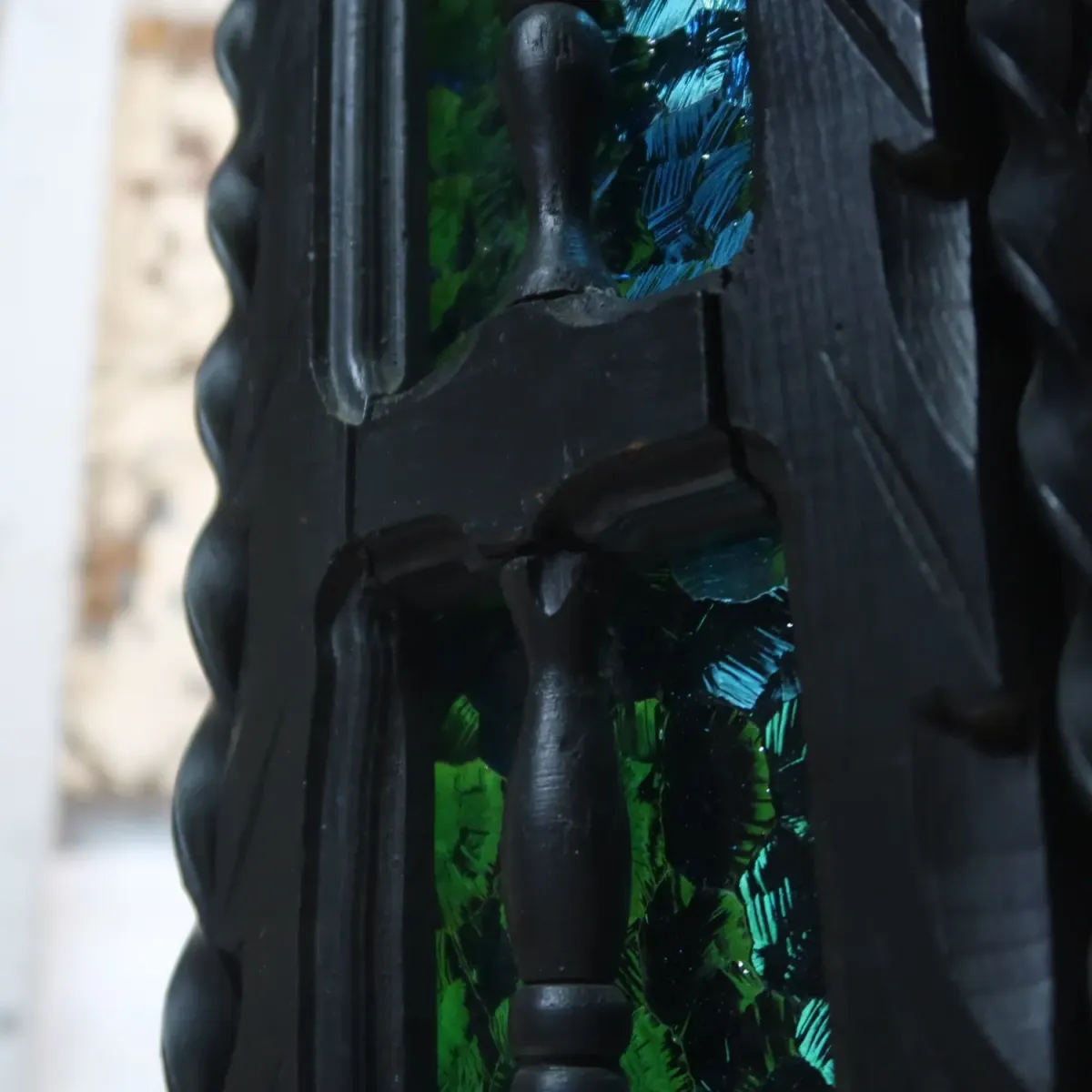 アンティーク アイアン×ウッド ペンダントランプ