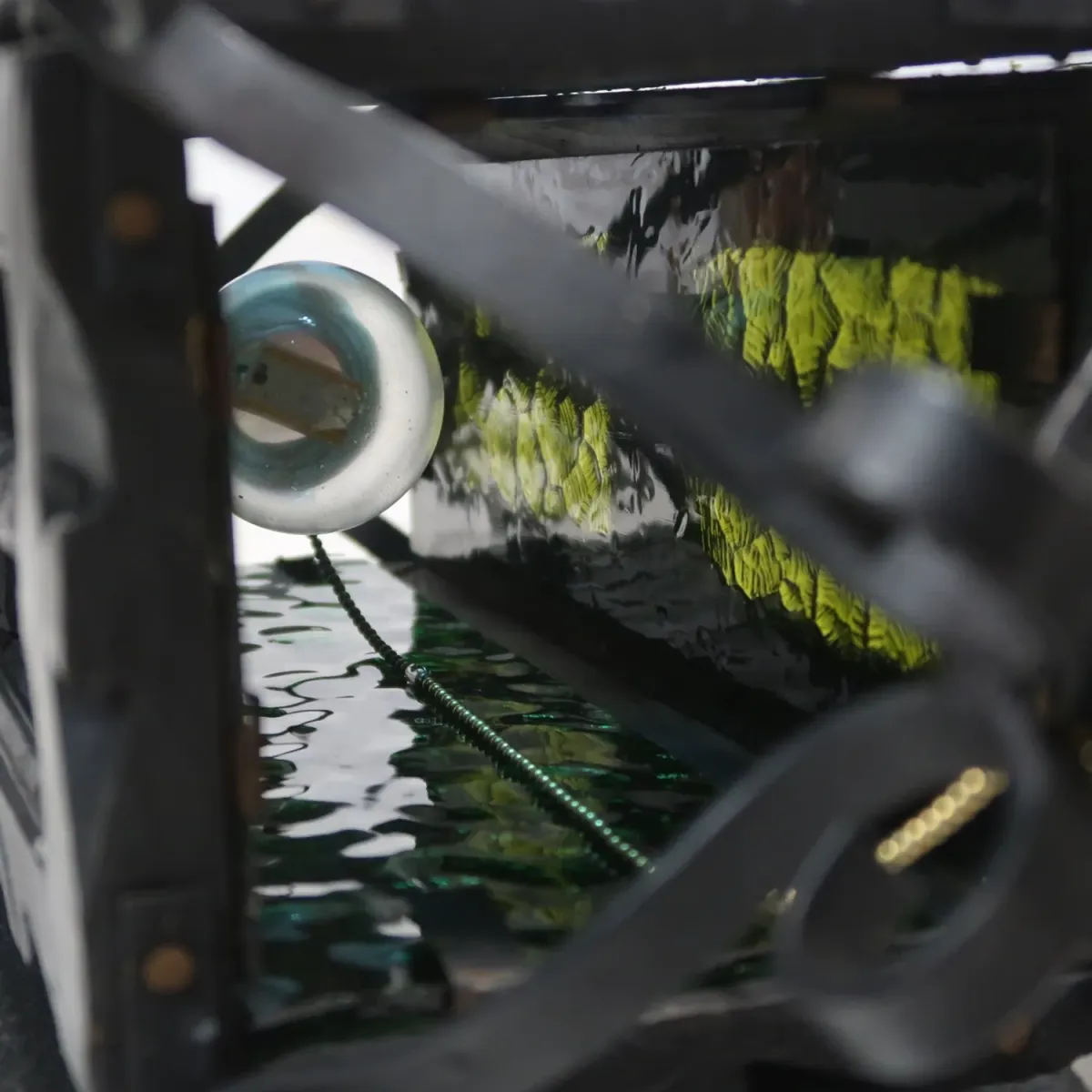 アンティーク アイアン×ウッド ペンダントランプ