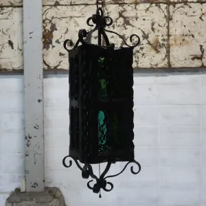 アンティーク アイアン×ウッド ペンダントランプ