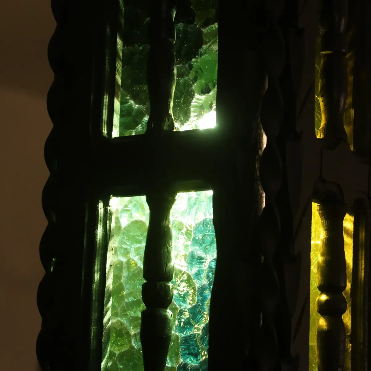 アンティーク アイアン×ウッド ペンダントランプ