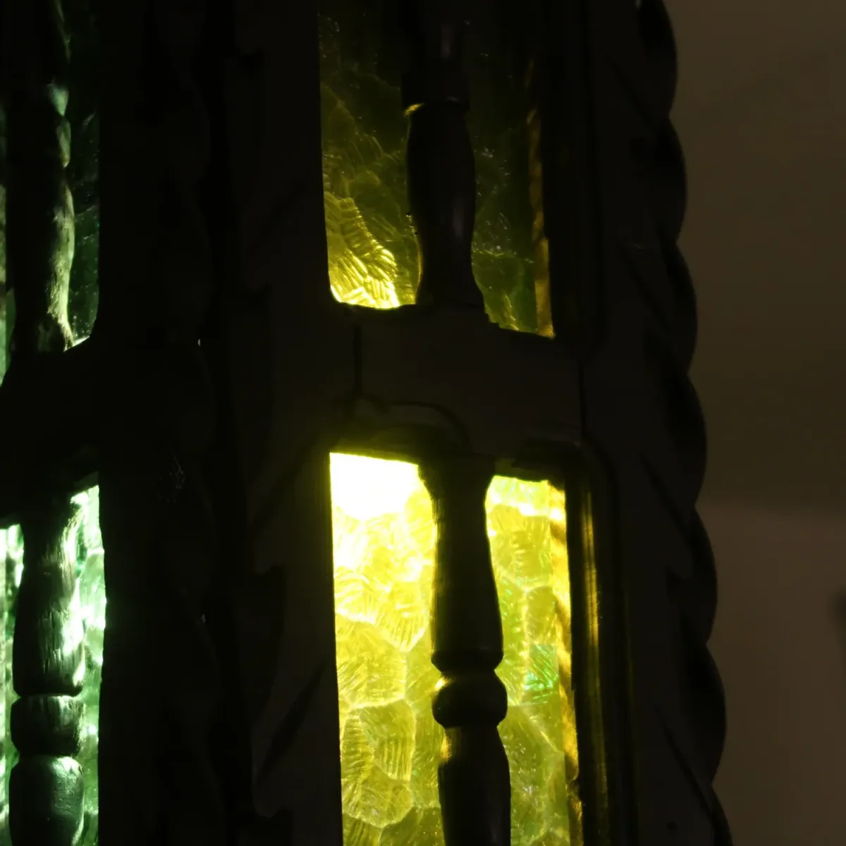 アンティーク アイアン×ウッド ペンダントランプ