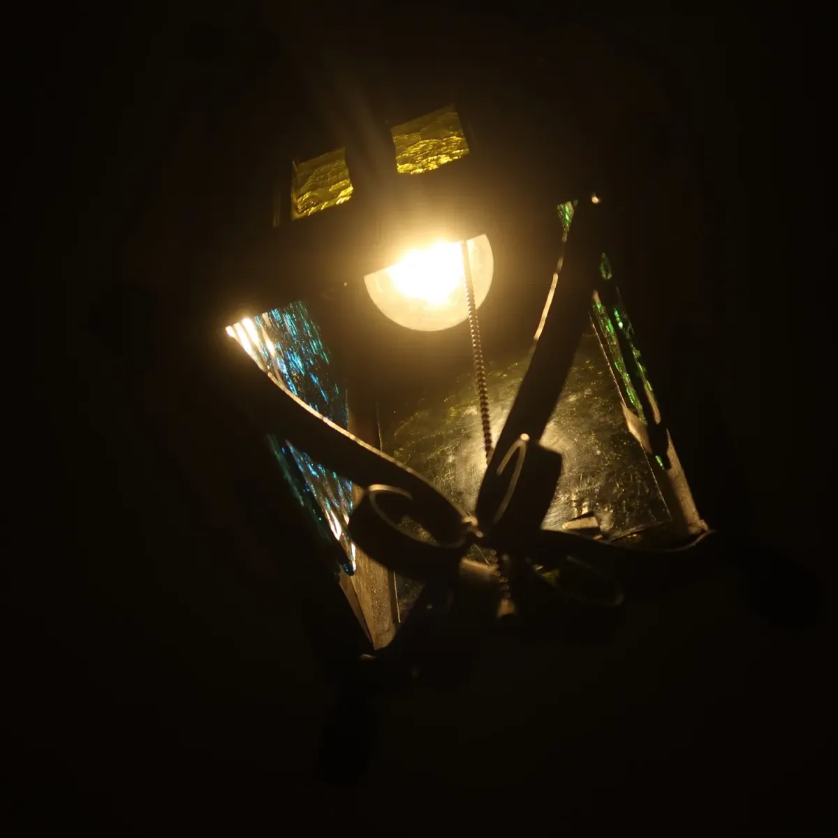 アンティーク アイアン×ウッド ペンダントランプ