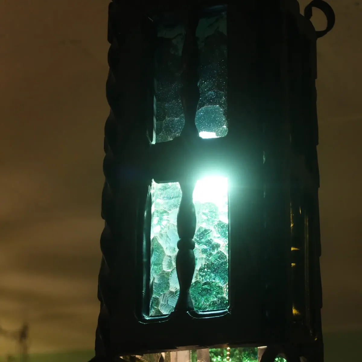 アンティーク アイアン×ウッド ペンダントランプ