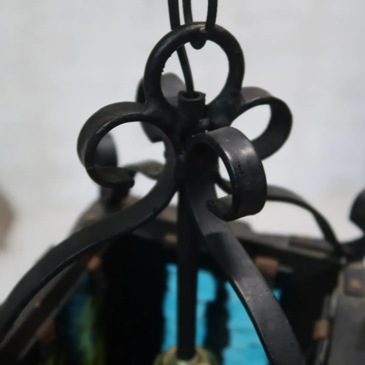 アンティーク アイアン×ウッド ペンダントランプ