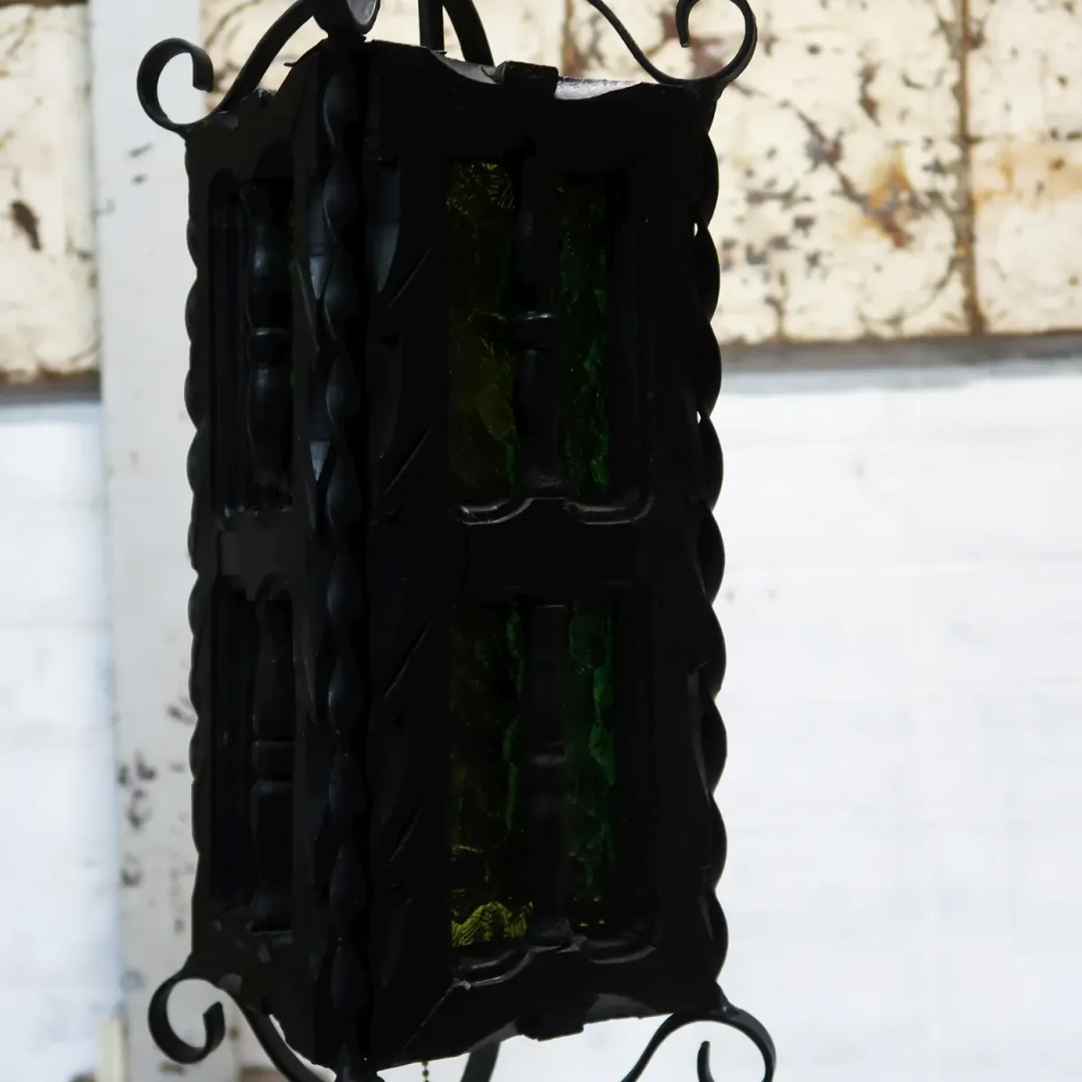 アンティーク アイアン×ウッド ペンダントランプ