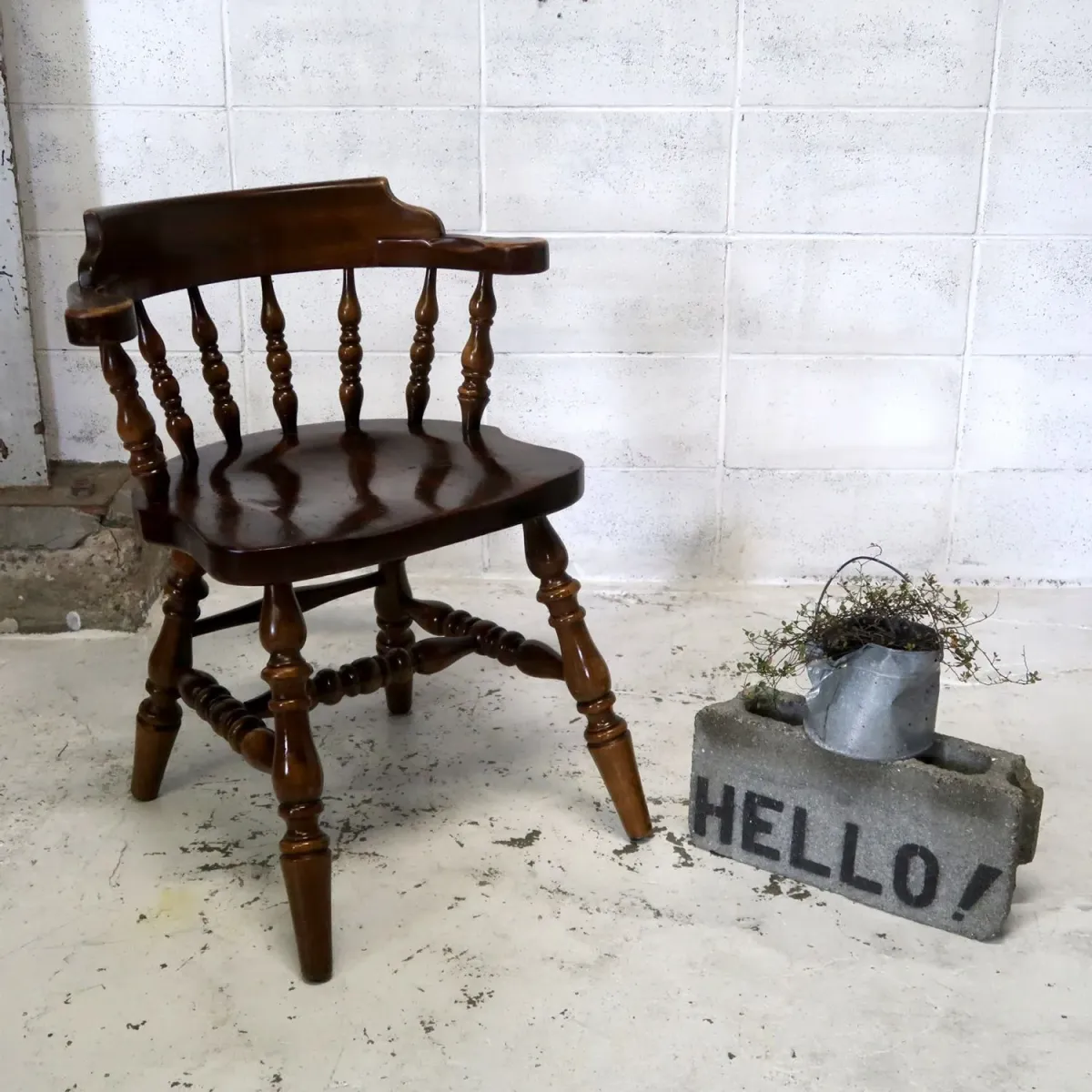 アンティーク ウッド キャプテンチェア