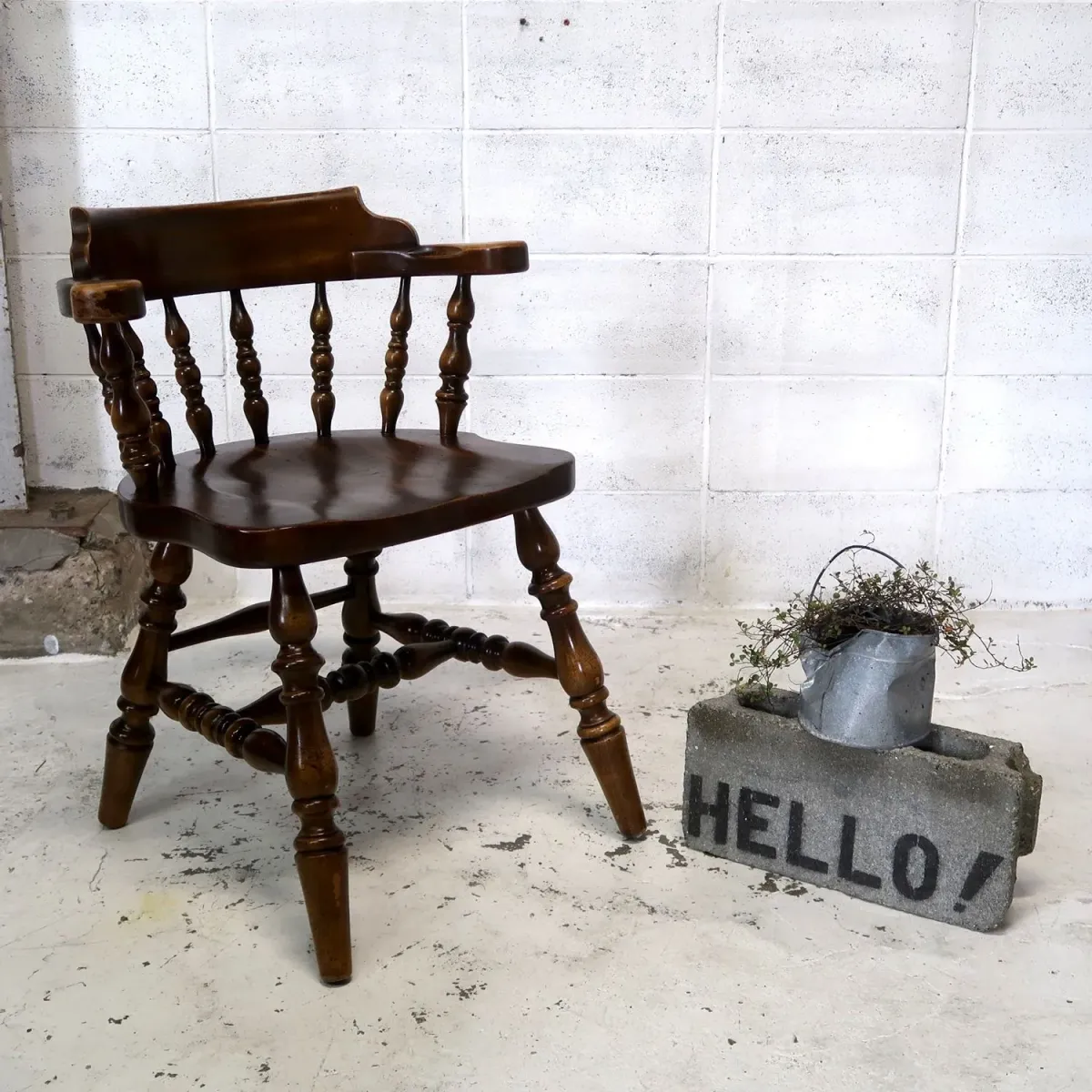 アンティーク ウッド キャプテンチェア