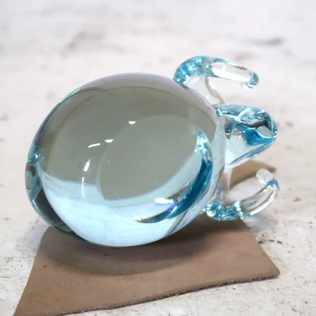 ビンテージ ガラスオブジェ ヒツジ