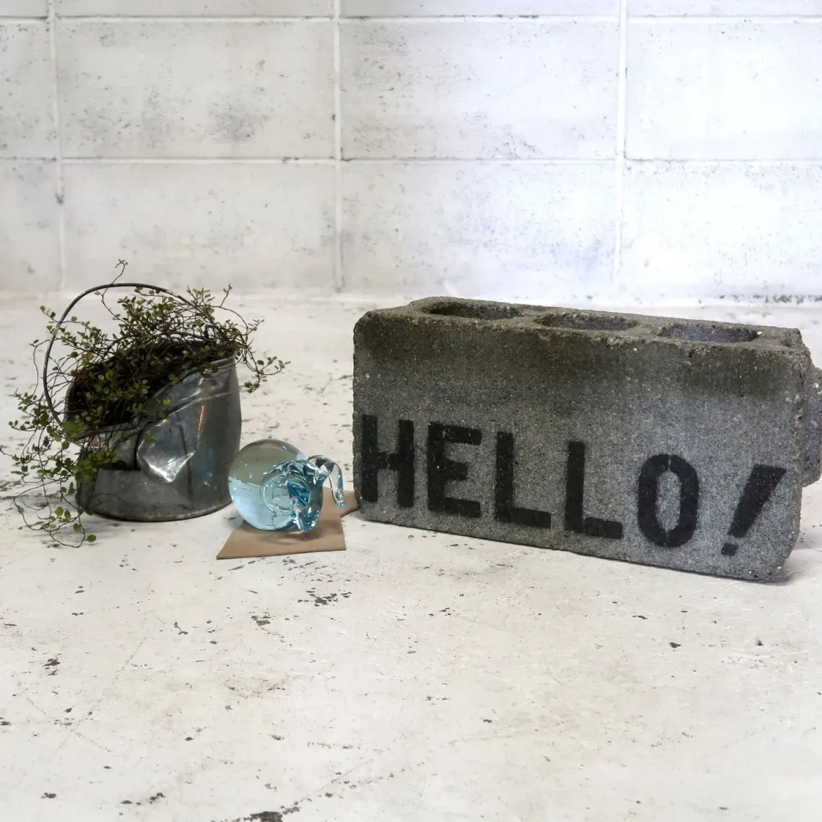 ビンテージ ガラスオブジェ ヒツジ