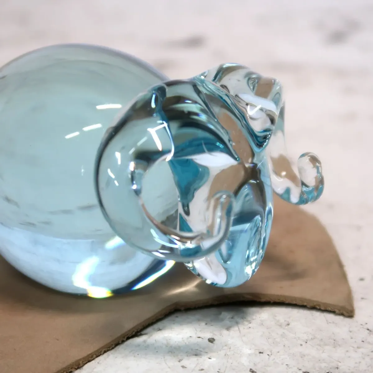 ビンテージ ガラスオブジェ ヒツジ