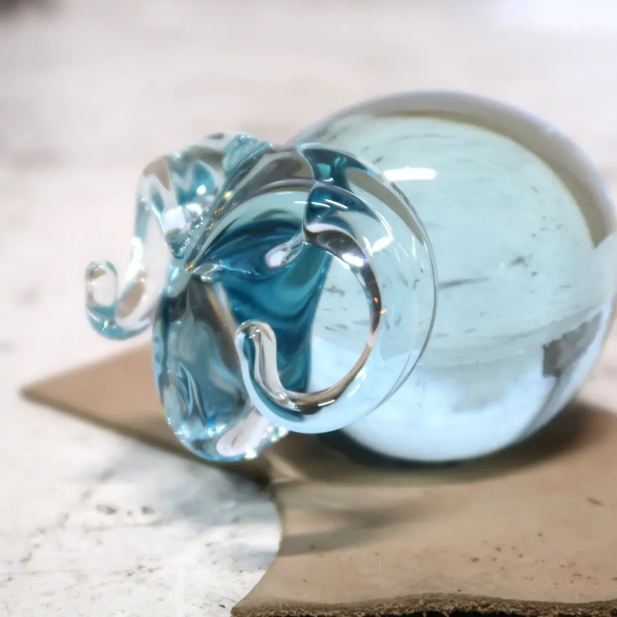 ビンテージ ガラスオブジェ ヒツジ