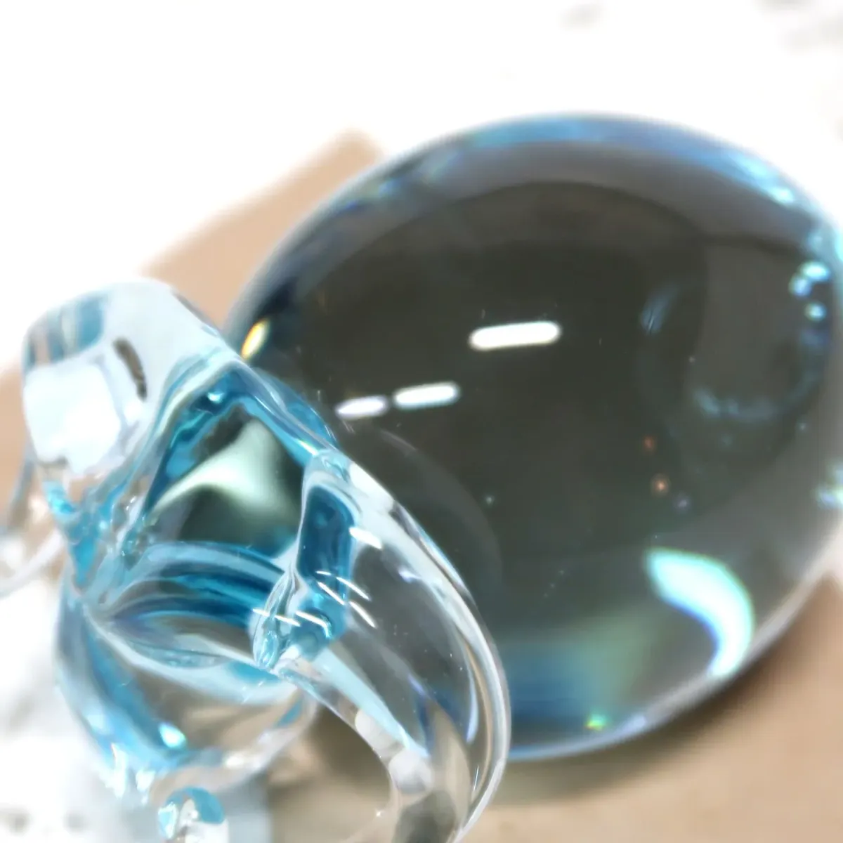 ビンテージ ガラスオブジェ ヒツジ