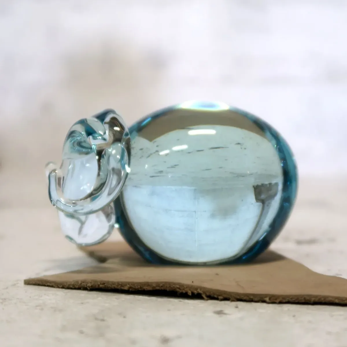 ビンテージ ガラスオブジェ ヒツジ