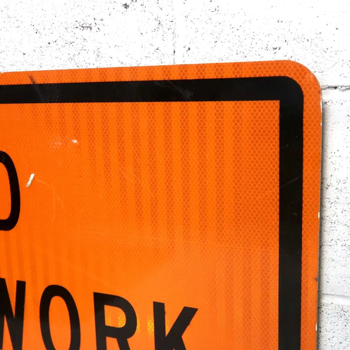 END ROAD WORK ロードサイン