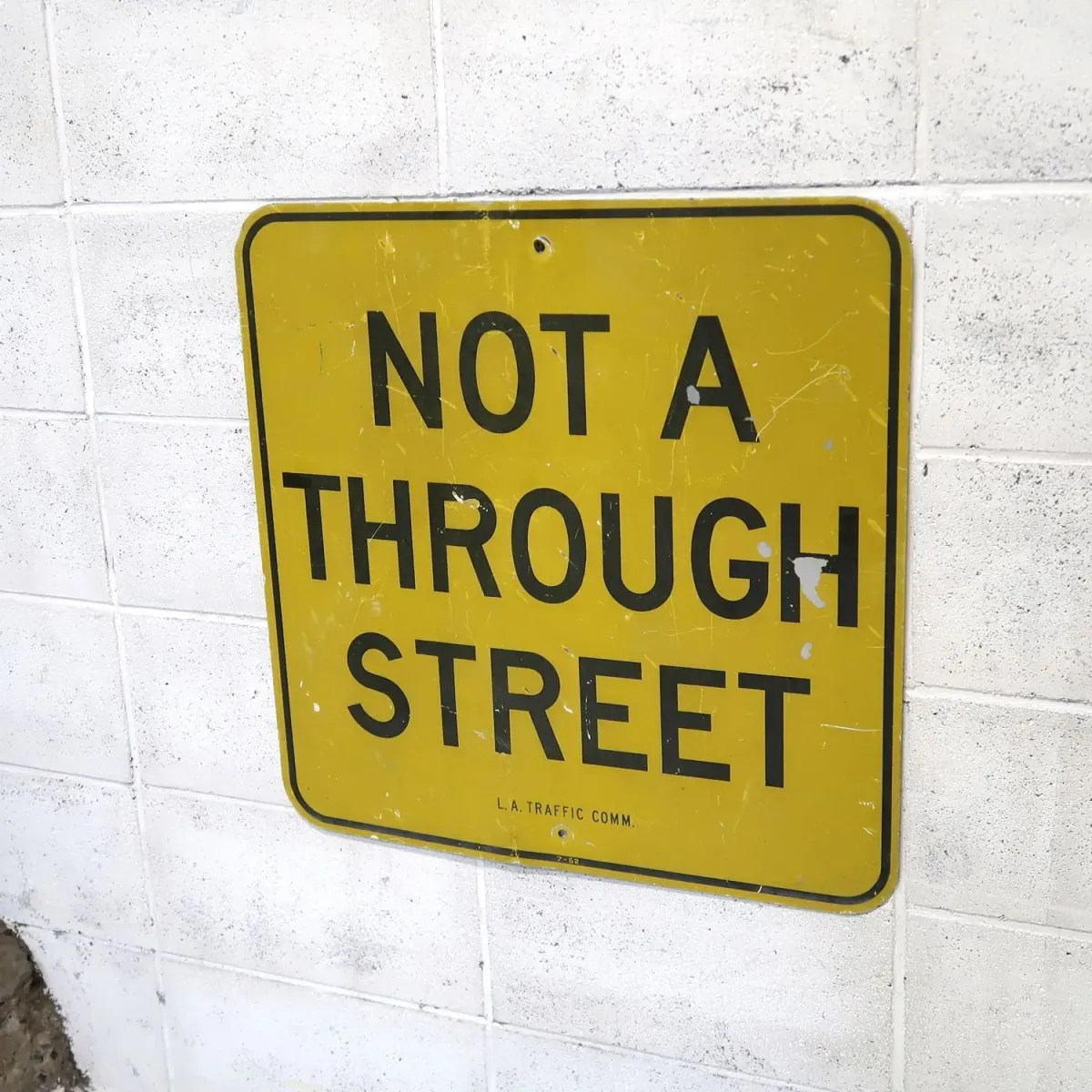 NOT A THROUGH STREET ビンテージ ロードサイン