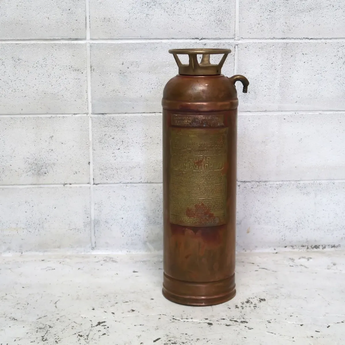 ビンテージ 消火器 銅×真鍮