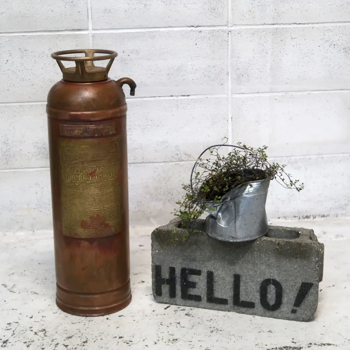 ビンテージ 消火器 銅×真鍮