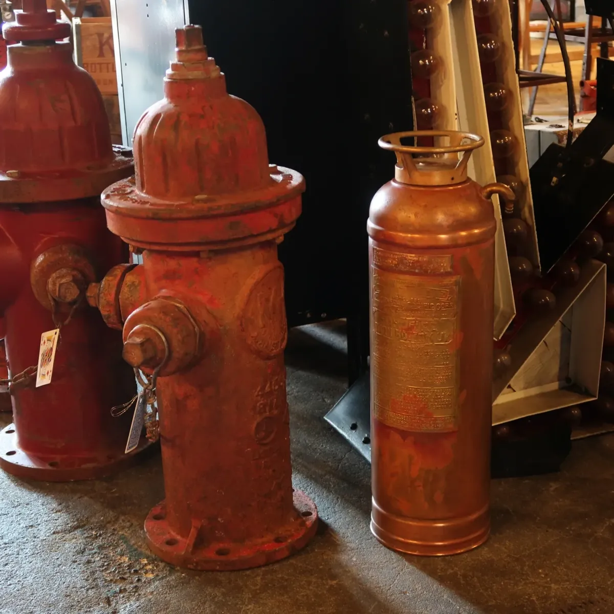 ビンテージ 消火器 銅×真鍮