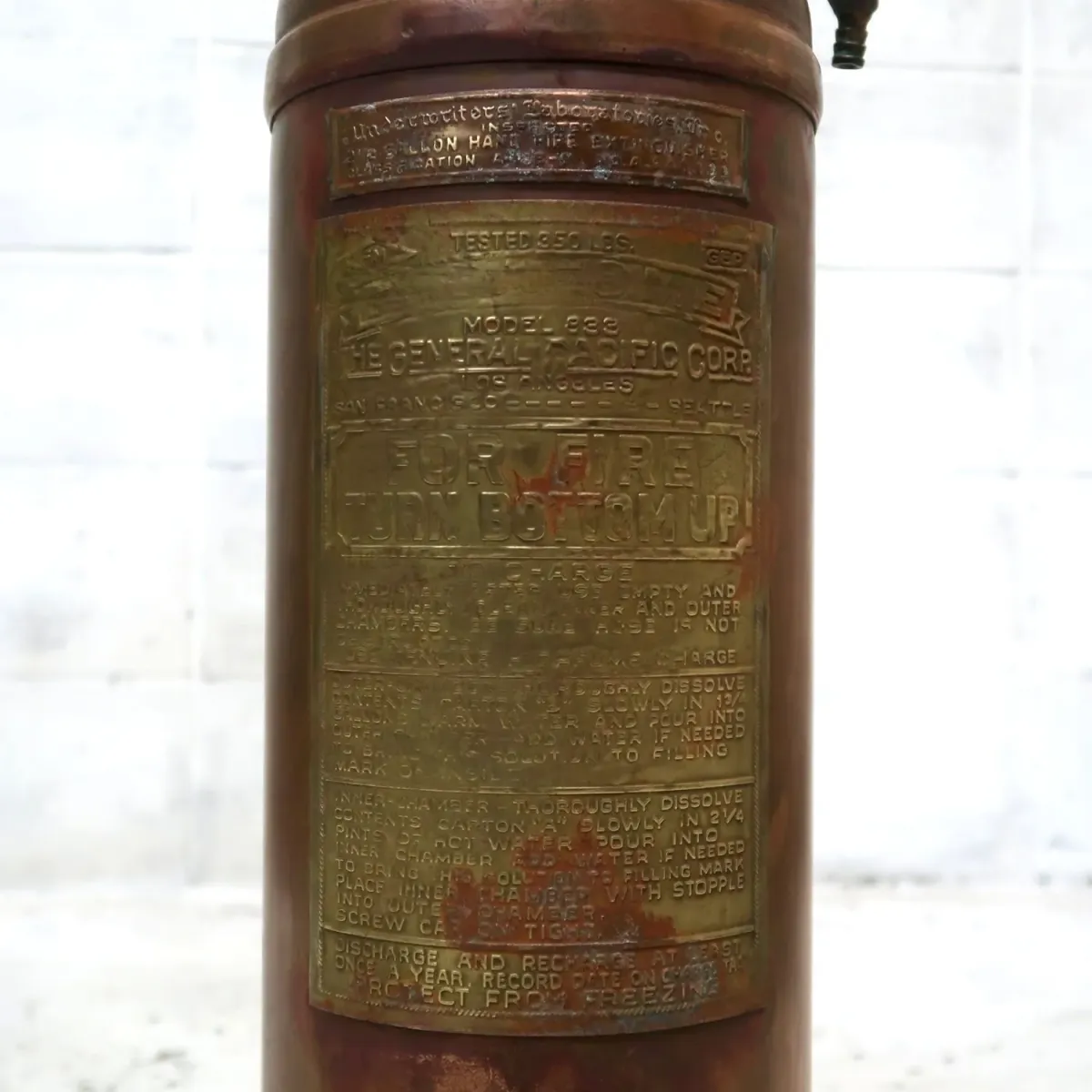 ビンテージ 消火器 銅×真鍮