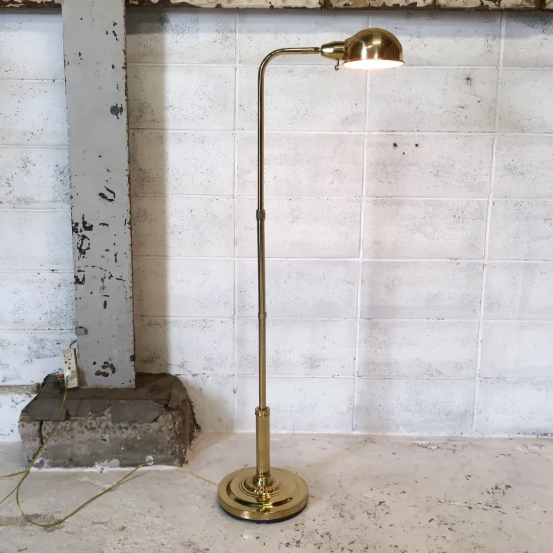 アンティーク ゴールドメタル フロアランプ