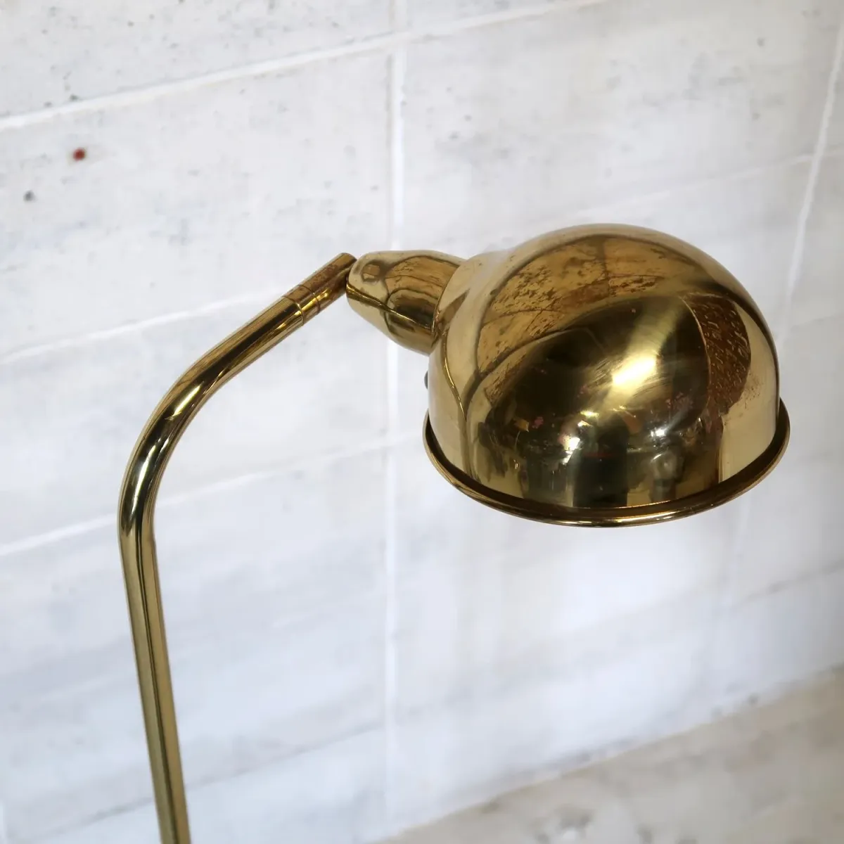 アンティーク ゴールドメタル フロアランプ