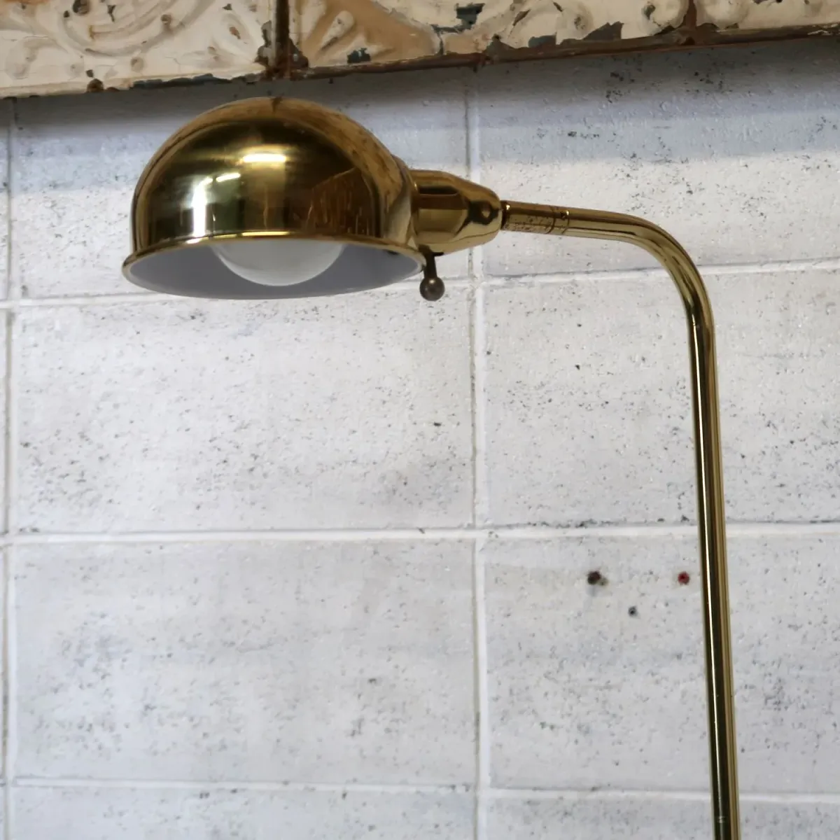 アンティーク ゴールドメタル フロアランプ