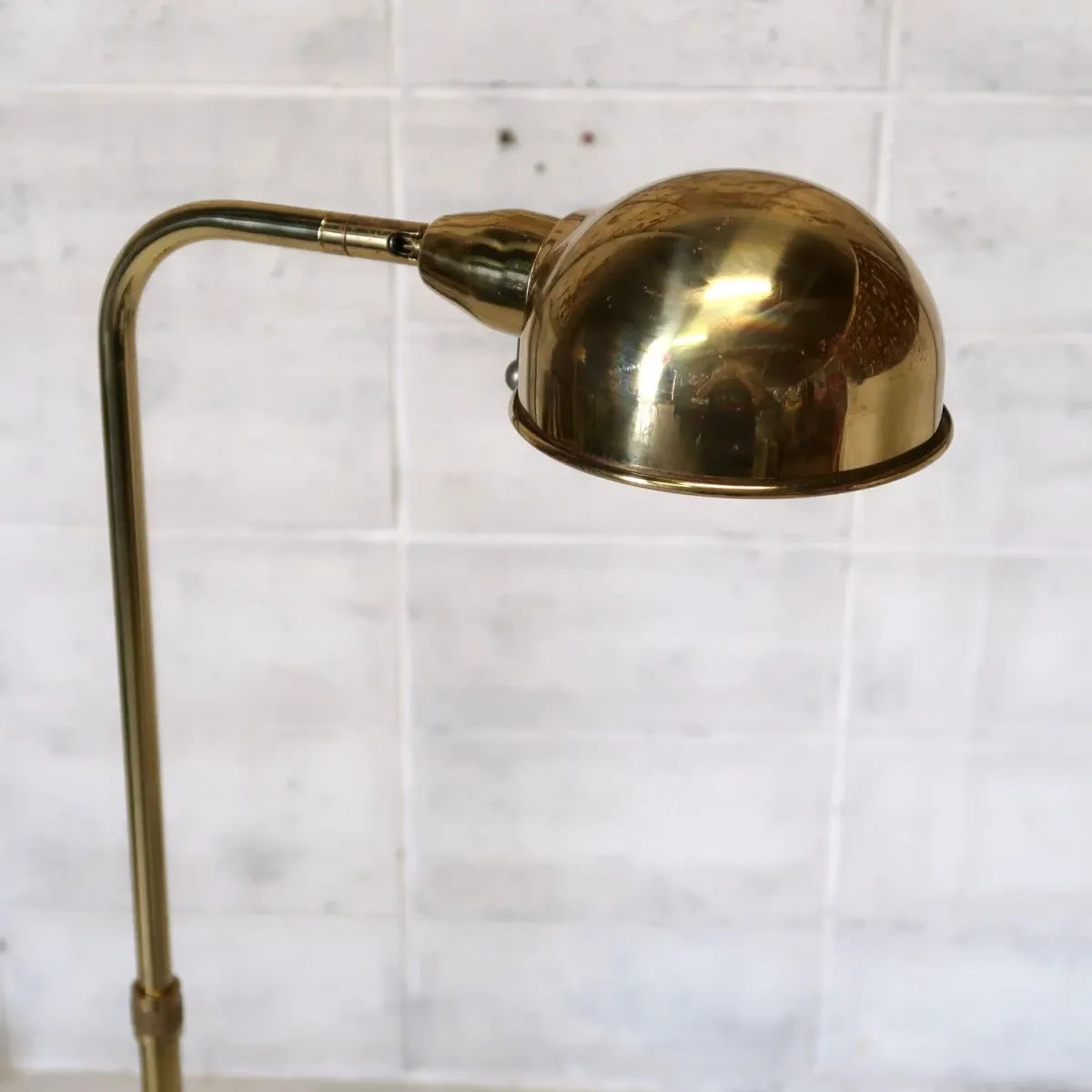 アンティーク ゴールドメタル フロアランプ