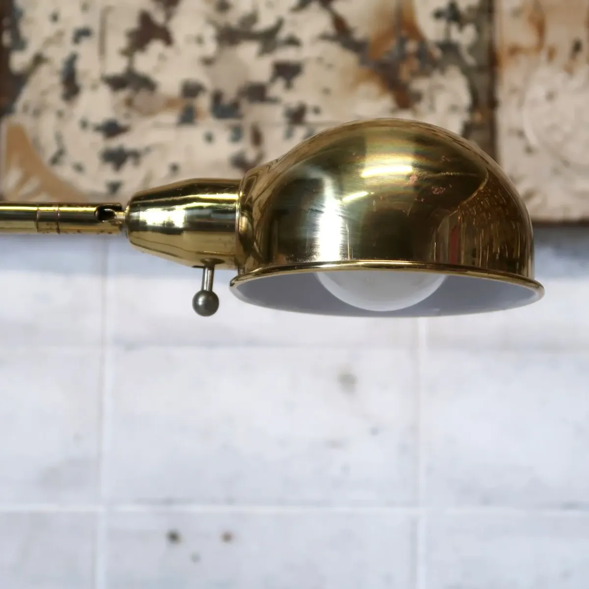 アンティーク ゴールドメタル フロアランプ