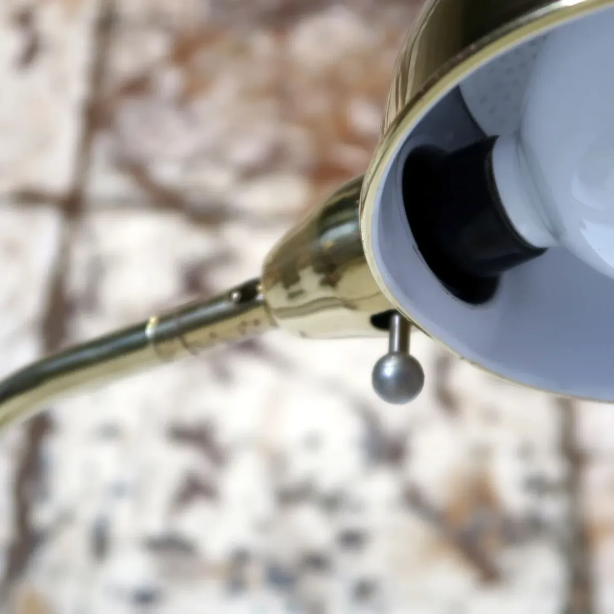 アンティーク ゴールドメタル フロアランプ